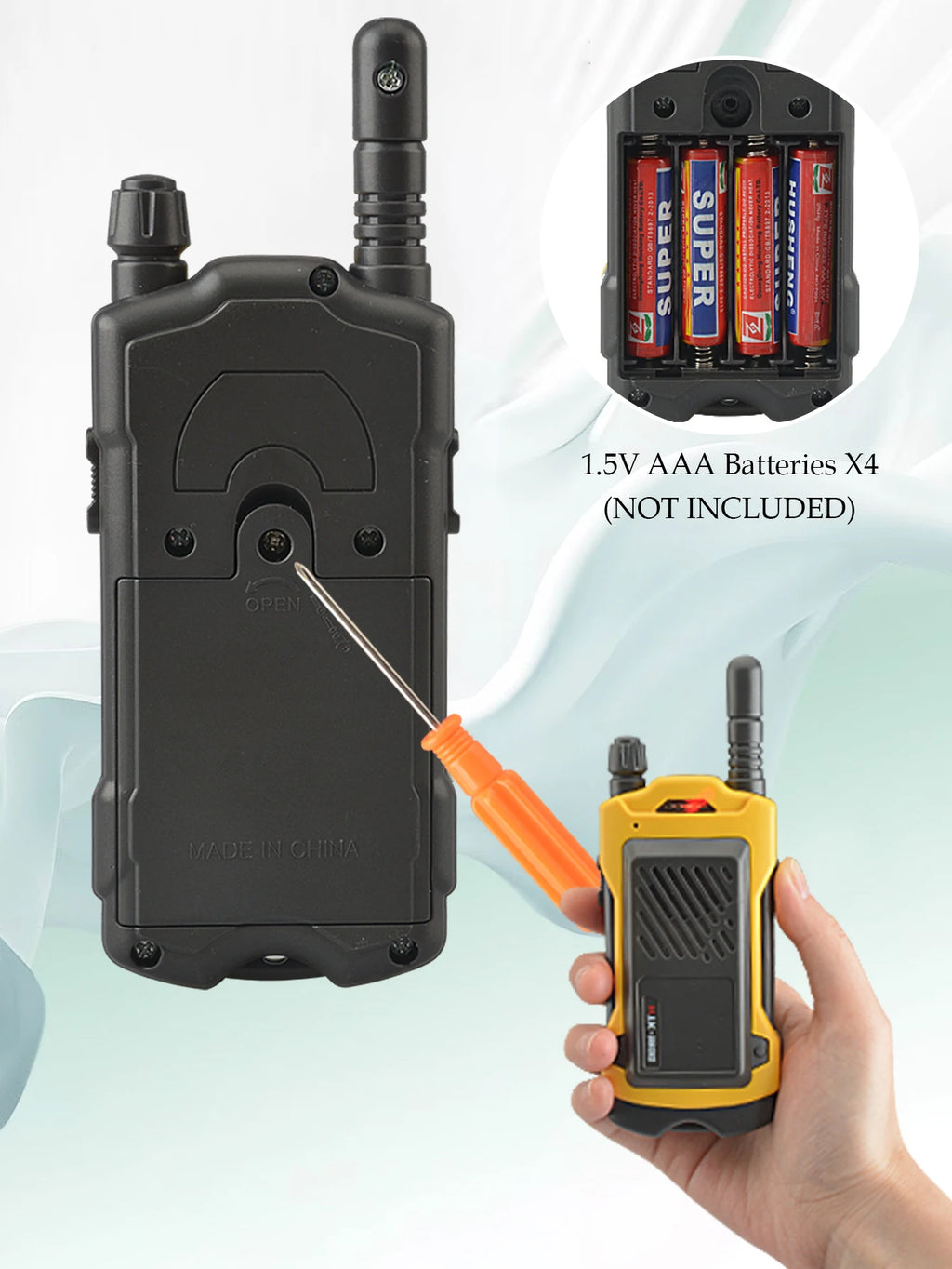 Walkie Talkies for Children, 2Pcs Mini Model Interphone for Kids Long Range Outdoor Hiking Camping 3-12 Years Old Toys Vue