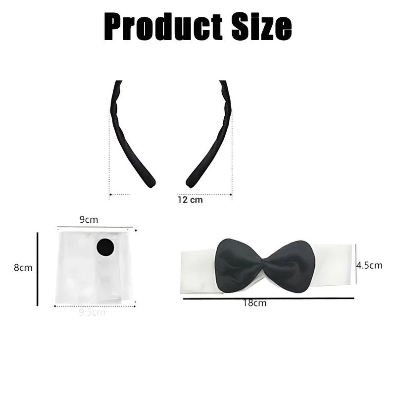 1-10PCS Bow Bunny Ear Headband Set for Girls Adult Costume Role Play Easter Halloween Party Masquerade Dance Night Club Vue