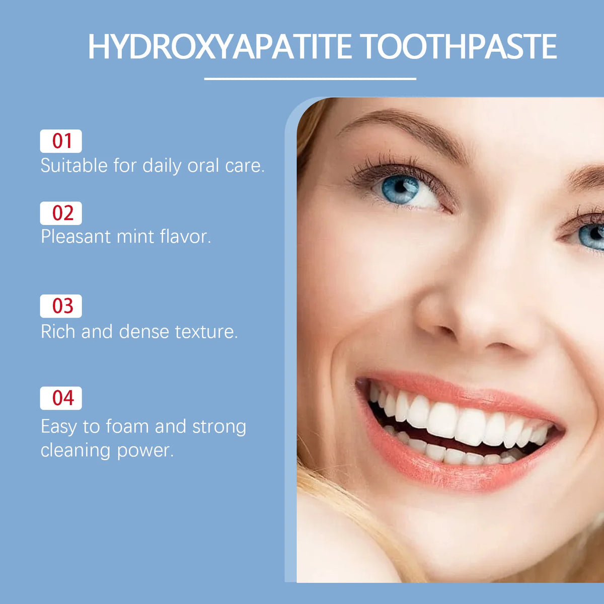 Hydroxyapatite Toothpaste Enamel Repair Teeth Stains Cleansing Bad Breath Removal Dental Birghtening Preventing Periodontitis Vue