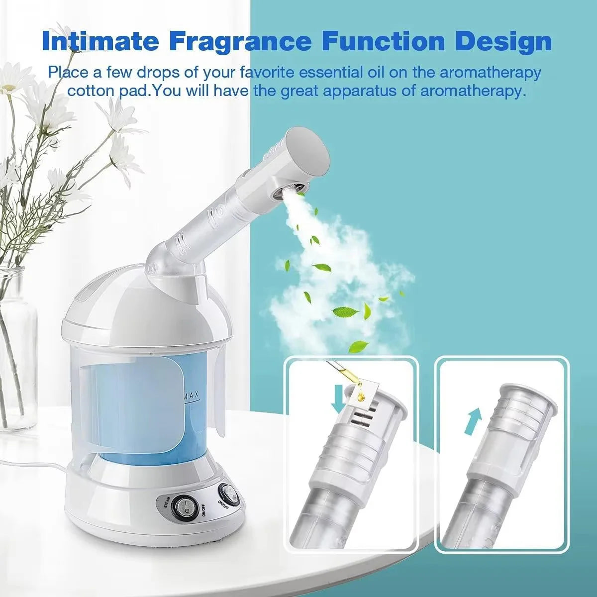 Portable Facial Steamer & Nano Mist Sprayer | Skin Care Vaporizer Facial Steamer Vue