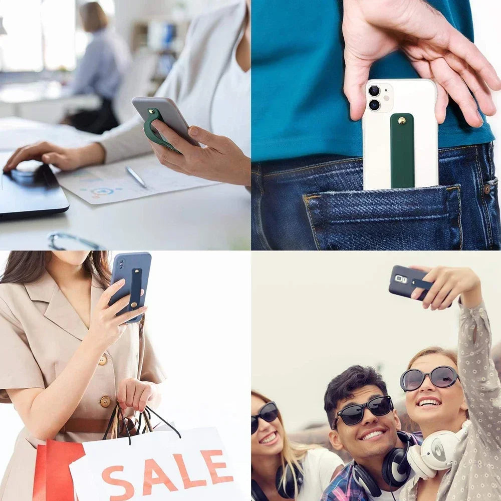 vvocci Wrist Band MobileHolder Stand Hand BandPull Universal Plain Color Phone Socket Holder Finger Grip Push for iPhone Xiaomi Vue