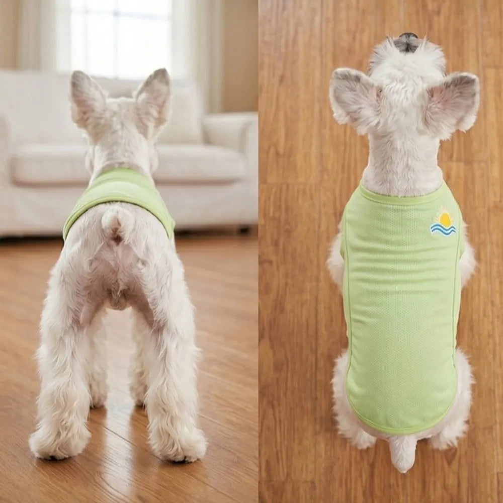 Pet Cool Clothes Breathable Pet Summer Vest Lightweight Soft Dog Tank Top Sleeveless Dog Sunscreen Clothes Summer Vue