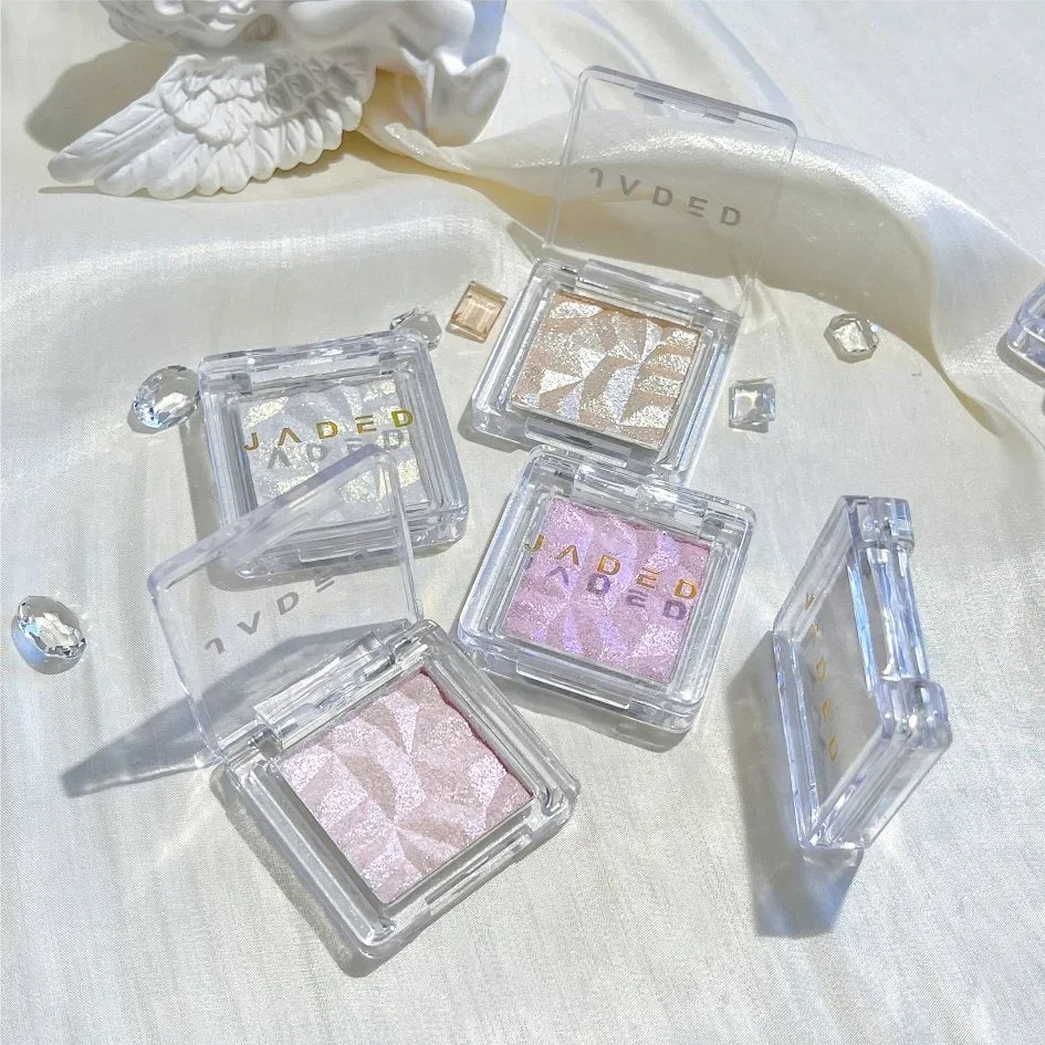 Highlighter Eyeshadow Palette Monochrome Diamond Sparkling Fine Shimmer Sequin Pearly Chameleon 3D Eye Shadow Pigment Contour Vue
