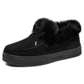 Women's Velvet-Lined Anti-Slip Snow Boots | Warm Winter Ankle Boots Winter Snow Boots Vue DZ-FL03-Black 37