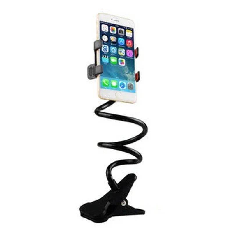 360 Clip Mobile Phone Holder Stand Portable Flexible Lazy Bed Desktop Bracket Smartphones Desk Bed Mount Stand Base Support 70cm Vue black