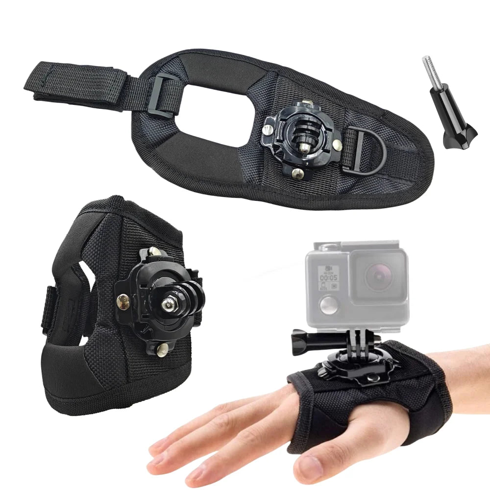 360° Rotation Glove Wrist Strap Wristband Mount For GoPro Hero 13 12 11 10 9 8 7 6 5 DJI Osmo Action 5 Pro Camera Accessories Vue