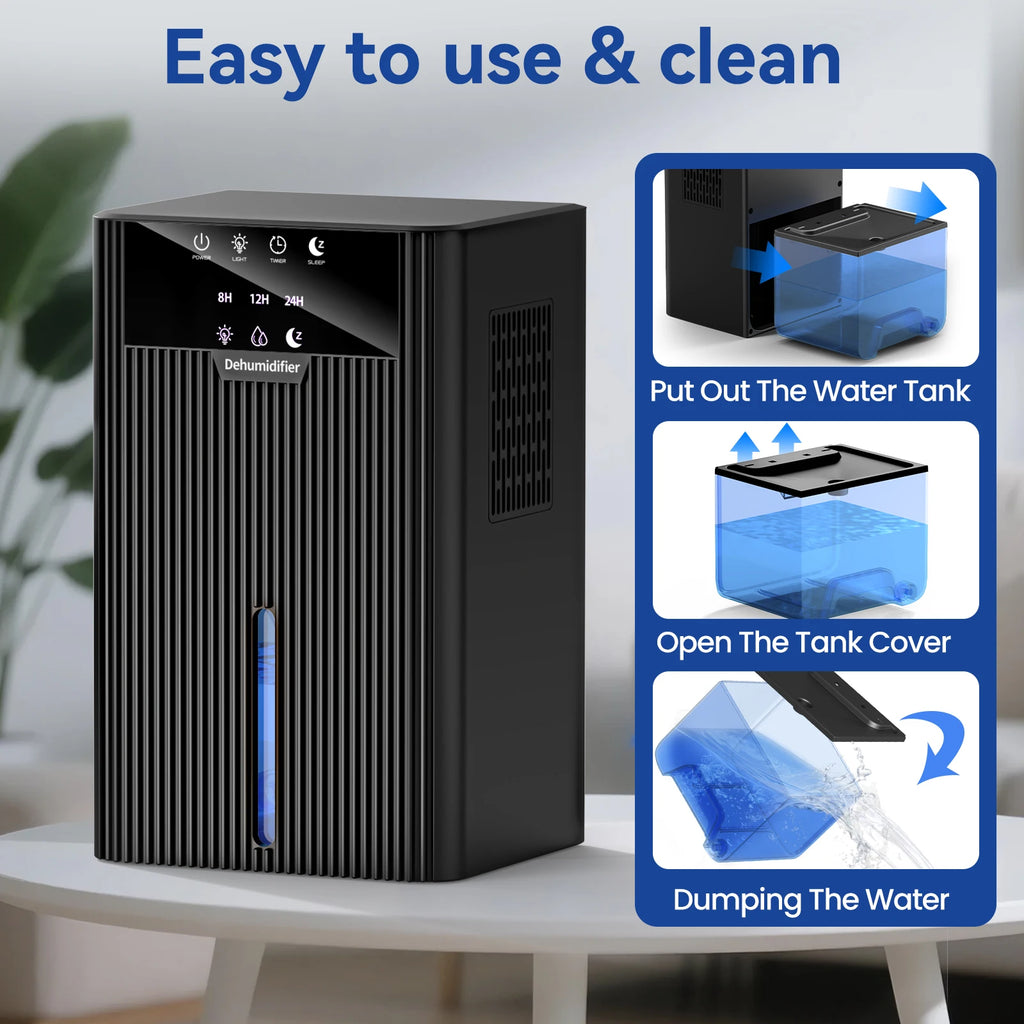 Portable Home Dehumidifier Moisture Absorber Air Purifier Drying