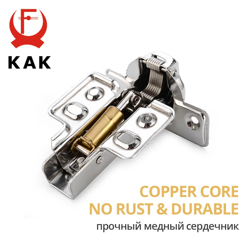 KAK Stainless Steel Cabinet Hinges Soft Closing Hydraulic Door Hinge Damper Buffer Kitchen Cabinet Furniture Hardware Vue