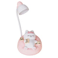 USB Charging Sleeping Cat Night Light Eye Protection Dimming Bedside Table Lamp Desktop Soft Light Sleeping Atmosphere Light Vue pink