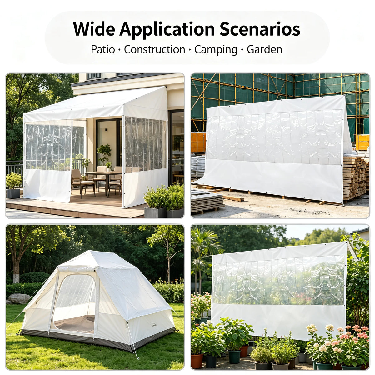 Heavy Duty Waterproof PVC Tarp 8×13ft | Patio & Camping Cover Waterproof PVC Tarpaulin Vue