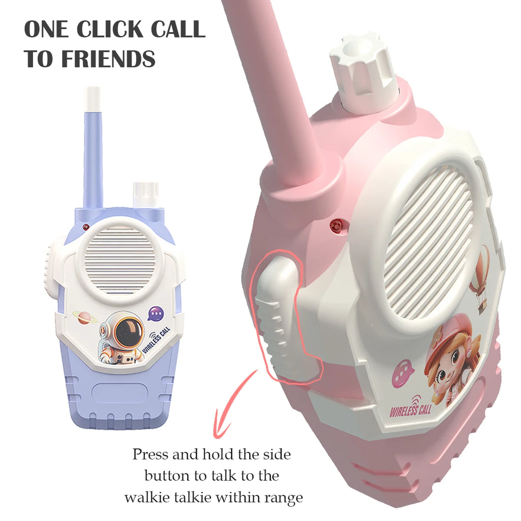 Walkie Talkie 2Pcs, Anti-loss Lanyard and Back Clip Design, One Click Call to Friend Gifts for Outside Trip Camping Hiking Toys Vue Other
