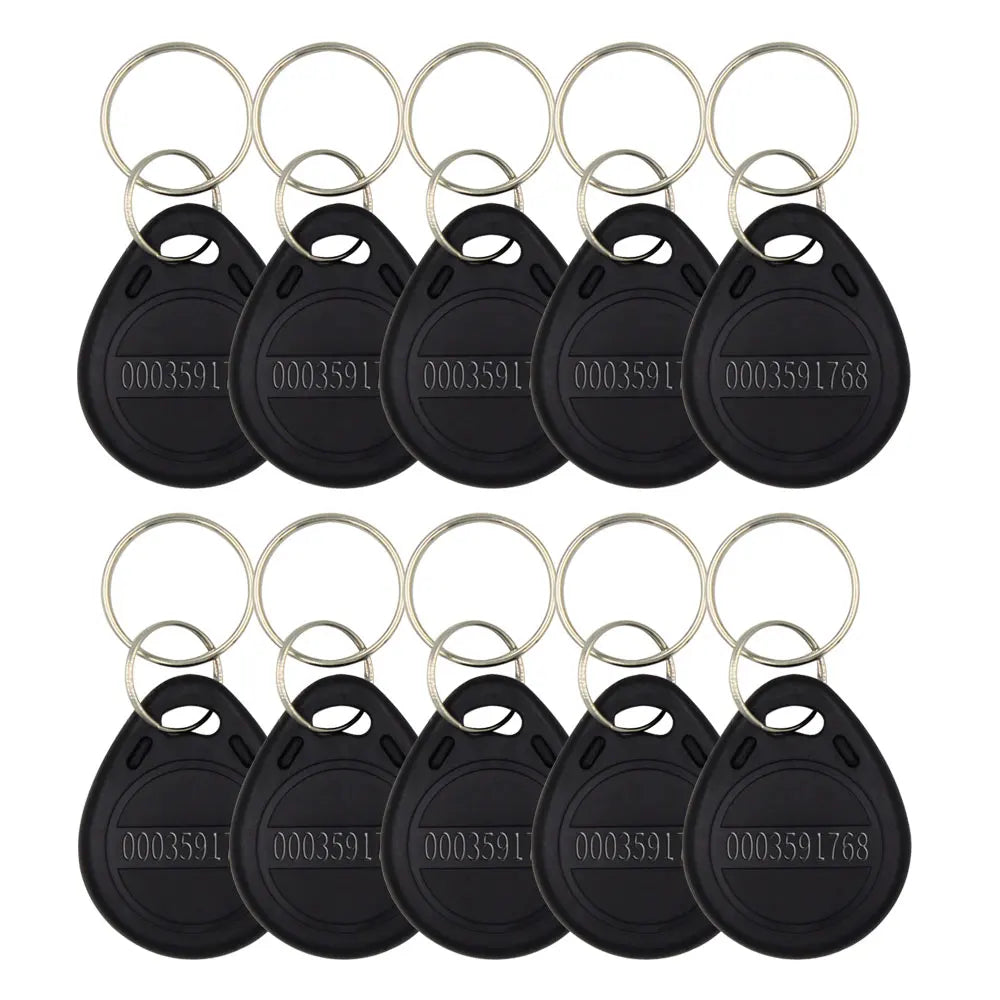 10pcs/Lot 125khz RFID Proximity Keychain Tag Card TK4100 Stickers Keyfob Key Door Entry Access Control KeyChain EM Token Keyfob Vue