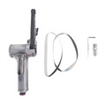3/8Inch Air Belt Sander Air Angle Grinding Sanding Machine +Sanding Belts For Air Compressor Sanding Small Vue Silver Small NONE