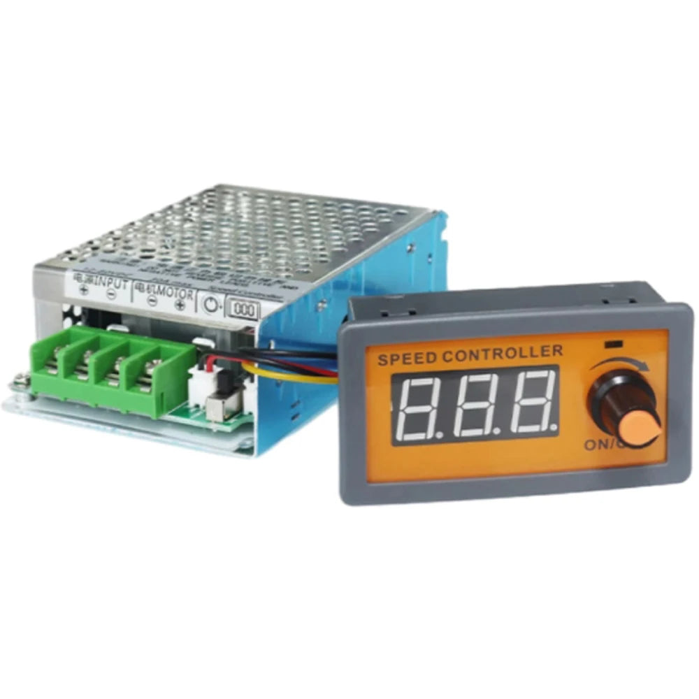 Digital Display DC Motor Governor PWM Motor Speed Controller DC12V-80V High Power Controller Slow Start Slow Stop Dimmer Switch Vue