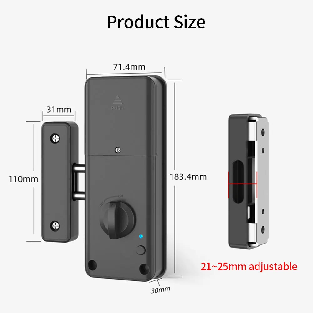TTLOCK Smart Lock APP Keyless Keypad Kits with Remote Control Unlock Invisible Electric Bolt Wooden Door Conceal Motor Lock Kit Vue