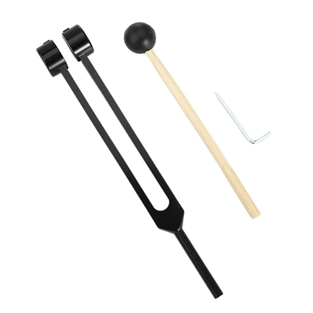 Healing Chakra 128 Hz Tuning Fork Set Aluminium Alloy Sound Therapy Bio-Acoustic Tuning Fork Colorful Adjustable Vue black-pommel