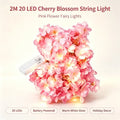 2M 20 Light LED Cherry Blossom Lamp String Suitable for Decorating Bedrooms Gardens Without Battery Vue 2M 20light No plug