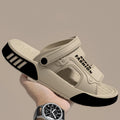 Men EVA Slides Platform Slippers Summer Soft-Sole Sandals Lightweight Indoor Outdoor Beach Flip Flops Home Shoes Vue Khaki 44-45