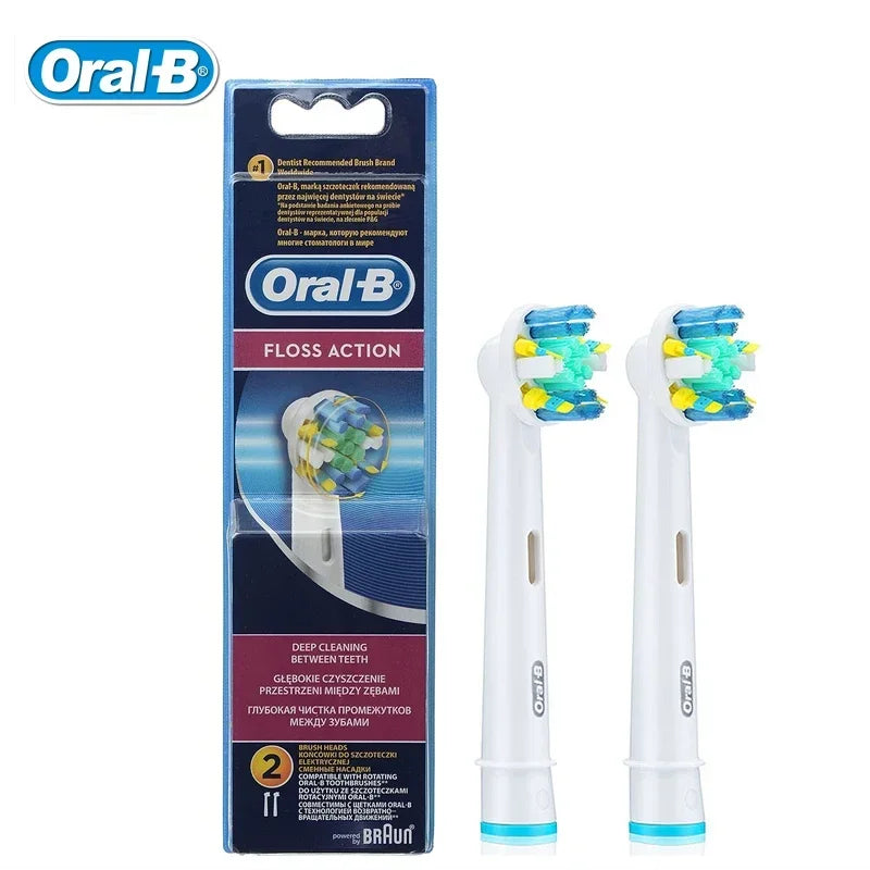 Oral B EB25 Floss Action Replacement Brush Heads Deep Cleaning OralB Electric Toothbrush Heads for Rechargeable D12 D20 3709 D34 Vue Default Title