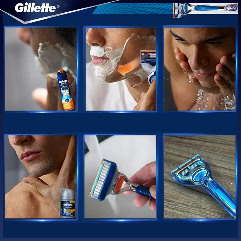 Gillette Fusion Series Razor Blades 5 Layers Replacement Beard Shaver Cutter Heads 4 PCS Blades For Gillette Fusion Shaver Razor Vue