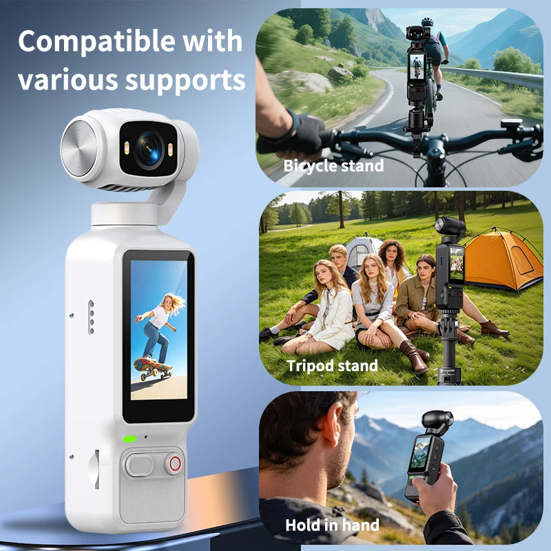4K HD Handheld Pocket Vlog Camera LK-032 180° Rotatable Lens Anti Shake Portable Gimbal Action Video Camera Vue