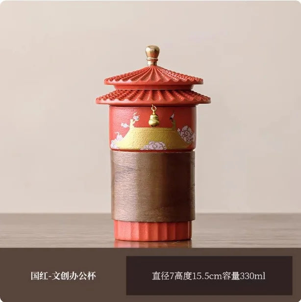 Ceramic Tea Infuser Mug with Strainer & Lid | Tea Gift