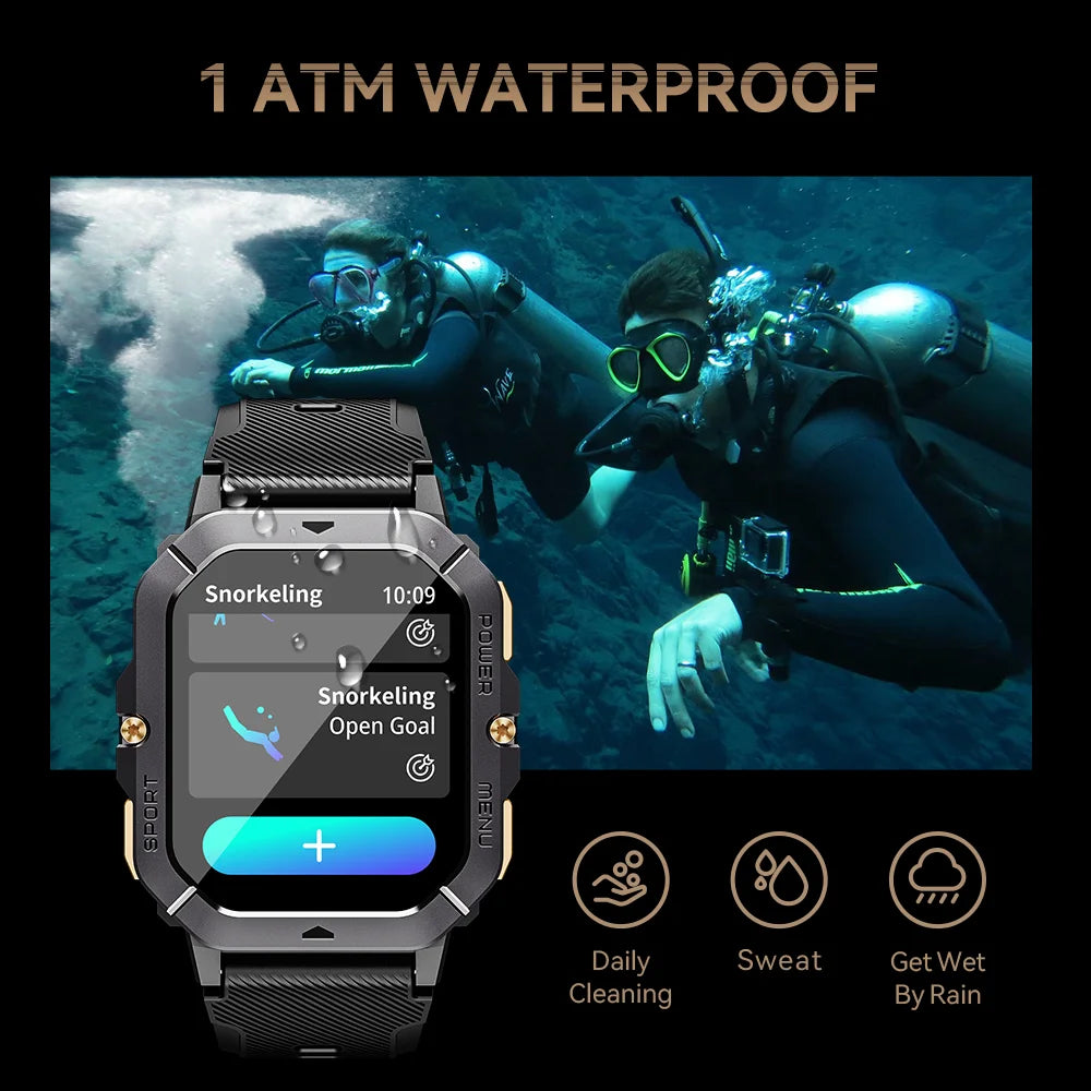 CUBOT C28 Waterproof Smart Watch Men 2.02 Inch Fitness Tracker Sport Wrist Smartwatch For Android IOS Bluetooth Call Vue