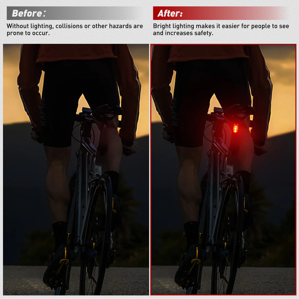 Nilight Bright USB Rechargeable Bicycle Light, Waterproof Bike Front/Rear Lights For Night Riding,Bicycle Headlight For Cycling Vue