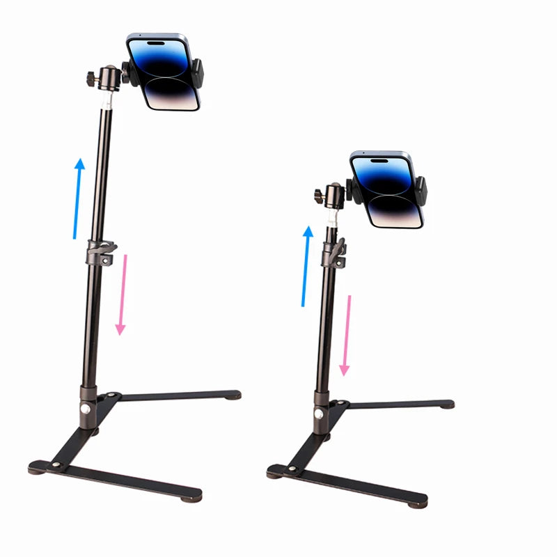 Desktop Foldable Overhead Tripod for Smartphone Bracket Arm With Phone Holder Photography Table Stand Live Photo Video Shooting Vue