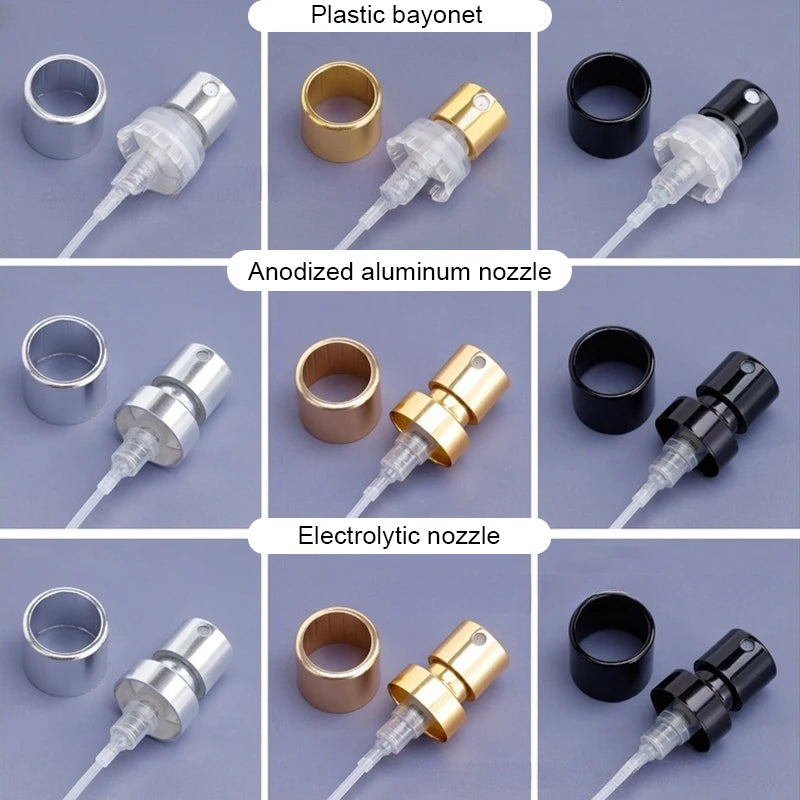 13mm 15mm 18mm Fine Mist Sprayer Nozzle Bayonet Type Spray Pump for 15mm Aluminum Bottle Replacement Bottle Cap Accessories Vue