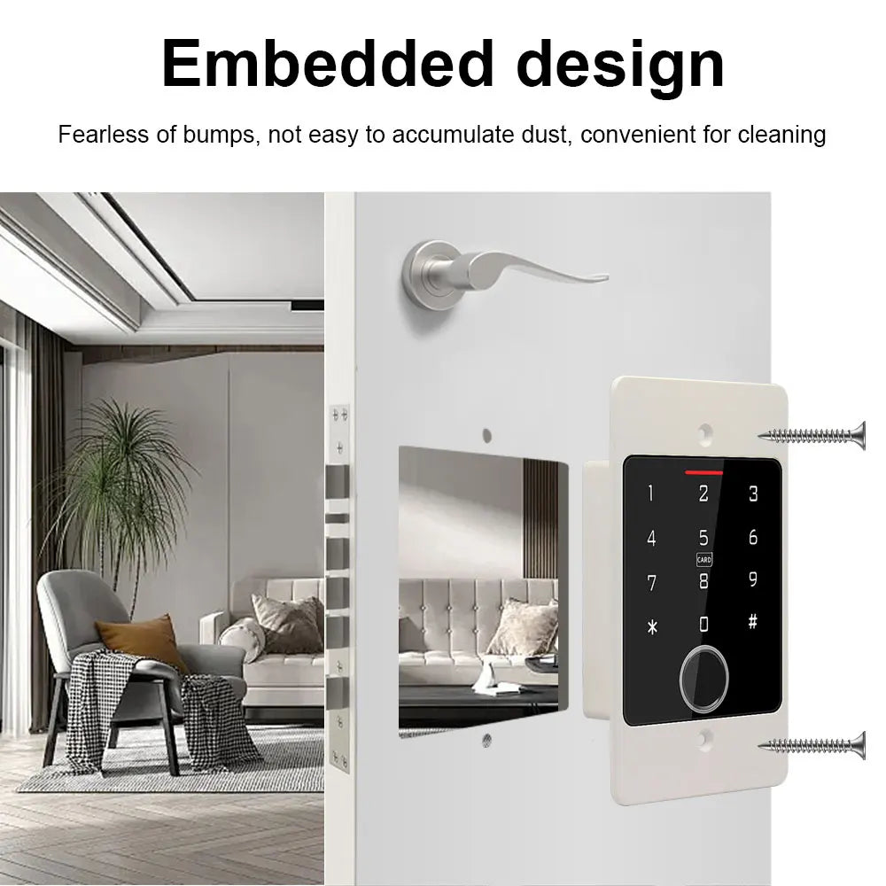 Waterproof Metal Intelligent Access Control Keyboard RFID Controller Embedded Biometric Access Control Support Tuya App Vue