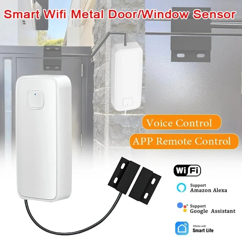 Tuya Smart Door Window Magnetic Sensor Open Closed Detector WIFI Security Alarm Home Anti-theft Door Iron Rolling Door Sensor Vue