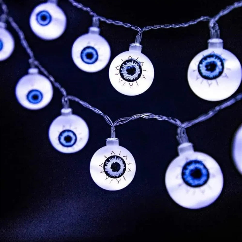 Halloween Eyeball String Lights 40 LEDs Battery Operated Halloween Decoration Lights Indoor Outdoor Halloween Party Decor 639 Vue