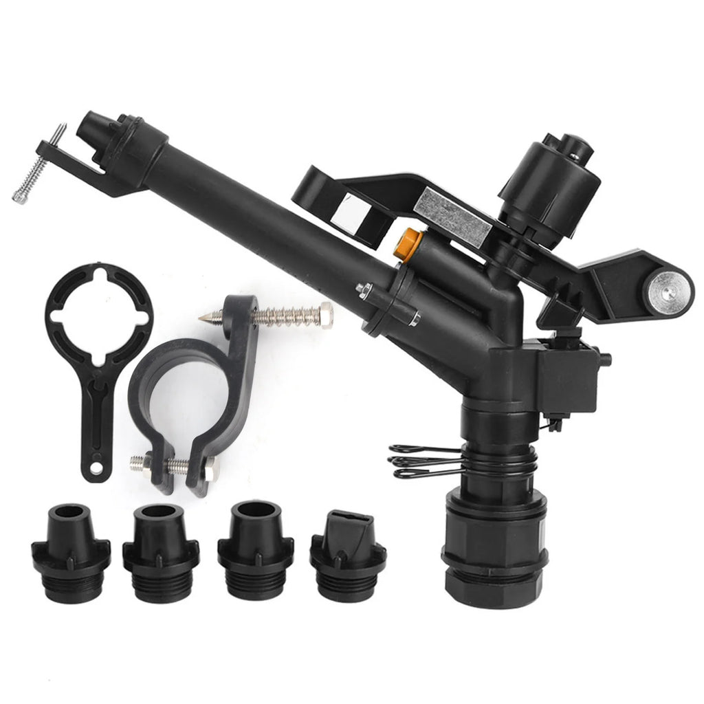 1.5in to 1in DN25 Female Thread Adjustable 360 Degree Rotating Rocking Arm Sprinkler Farm Irrigation Irrigation Sprinkler Vue black
