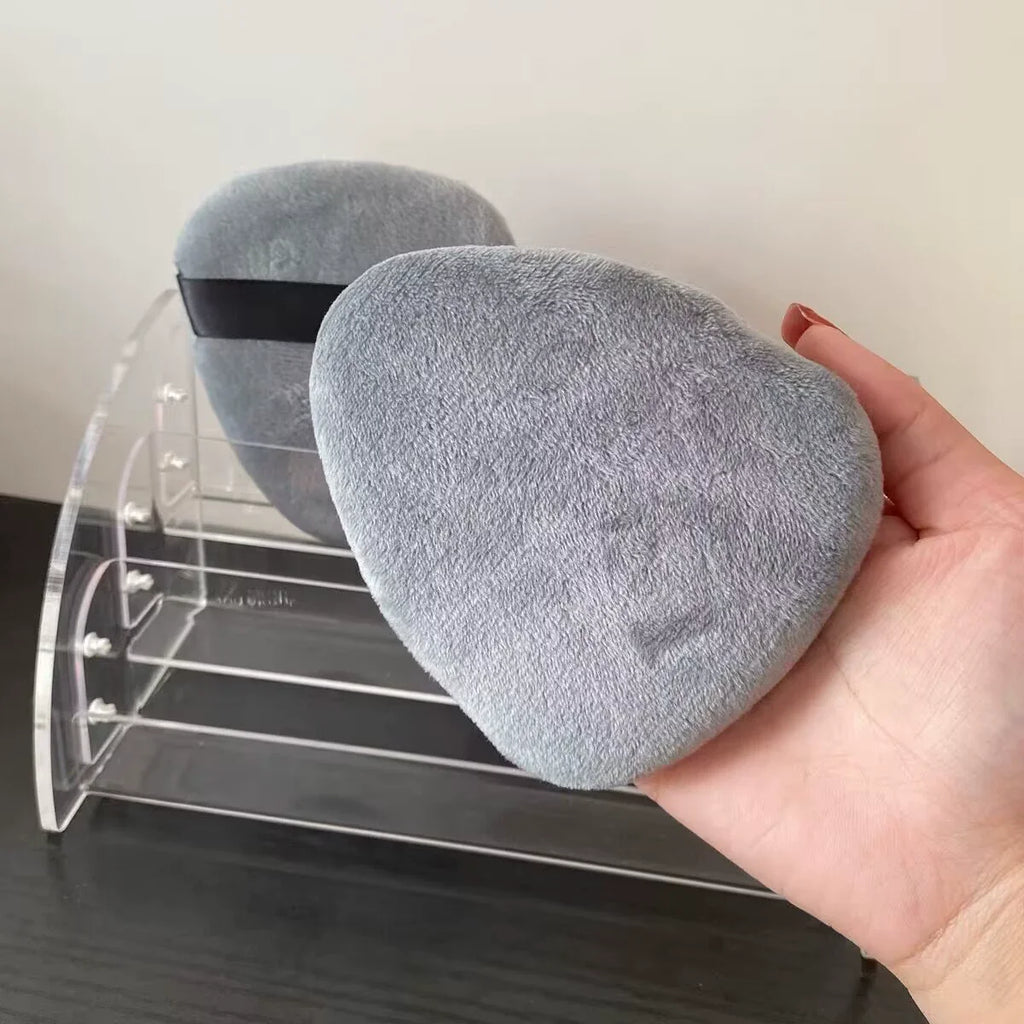 Large Drop Shape Velvet Powder Puffs Setting Loose Powder Flocking Soft Cosmetic Triangle Pointed Makeup Tool Cosmestic Puffs Vue