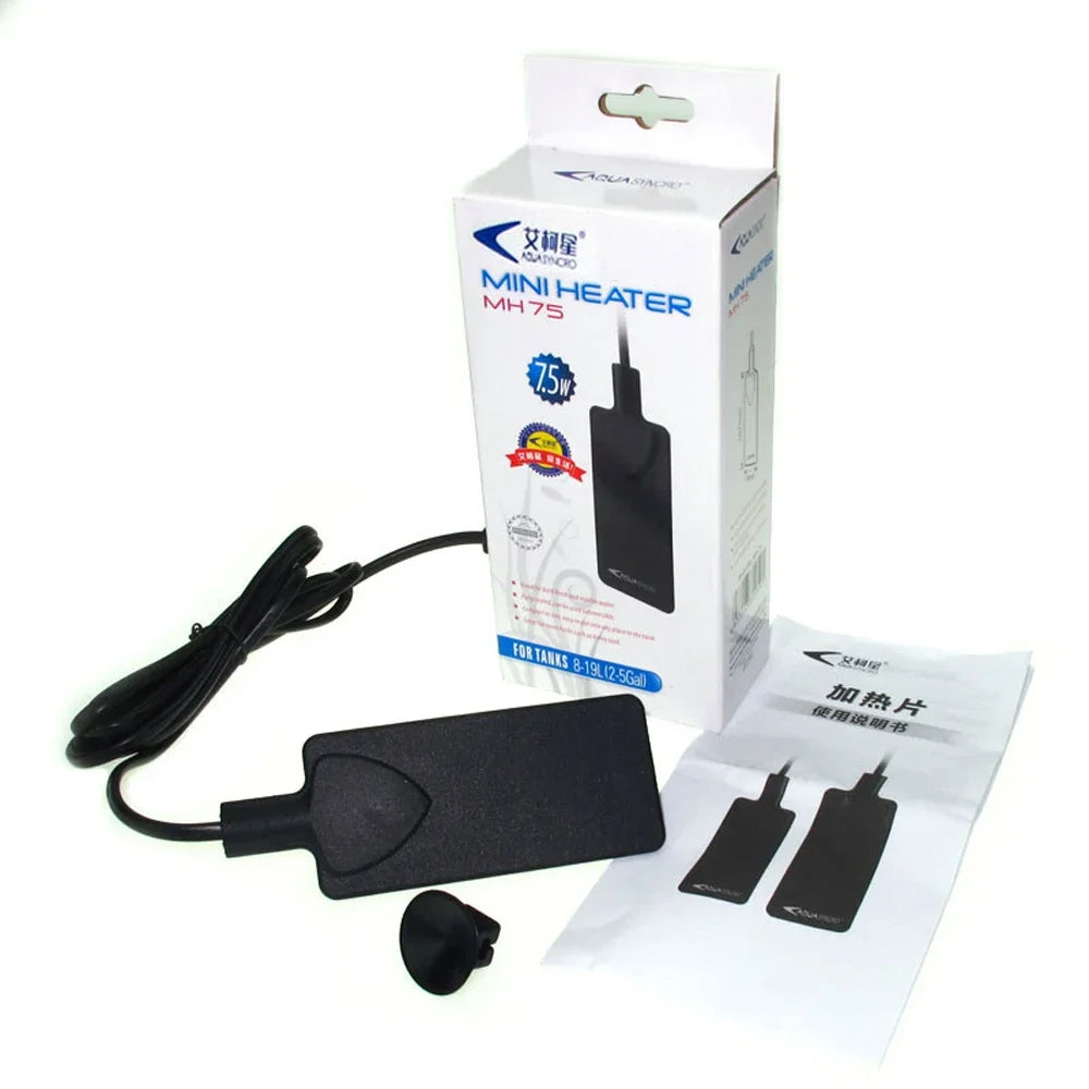 220-240V 7.5W 15W Aquarium Mini Heater Flexible Fish Tank Turtle Heater Water Tank Heating Temperature Controller Vue