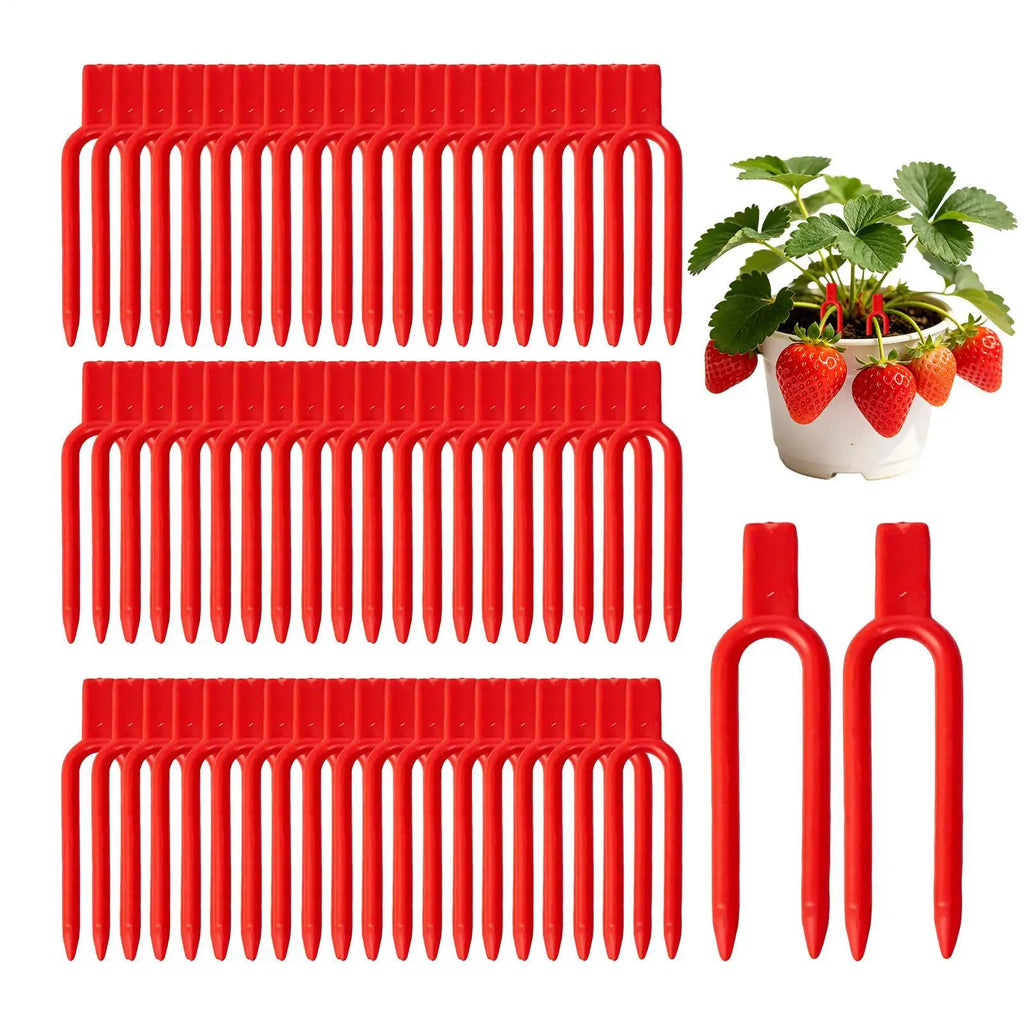 100PCS Plant Vine Fixing Pins, Reusable Garden S taples For Strawberry Watermelon Climbing Plants, Heavy Duty Securing Tool Vue