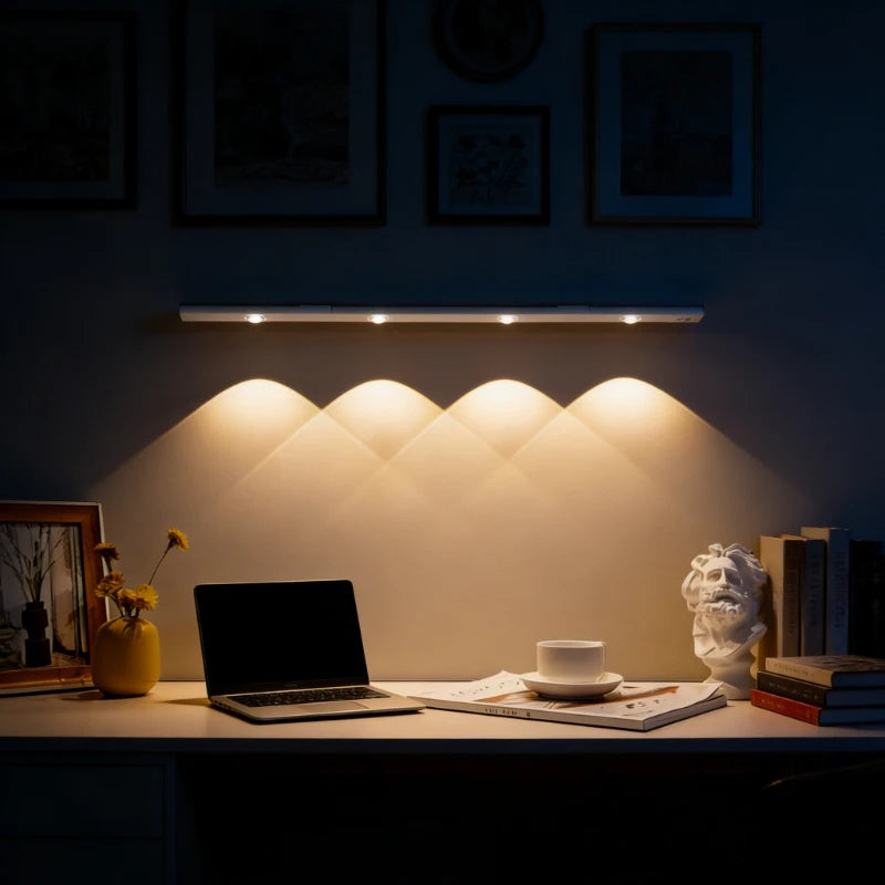 LED Motion Sensor Wireless Ultra Thin Night Light USB LED Wine Cooler Light for Kitchen Cabinet Bedroom Wardrobe Indoor Lighting Vue