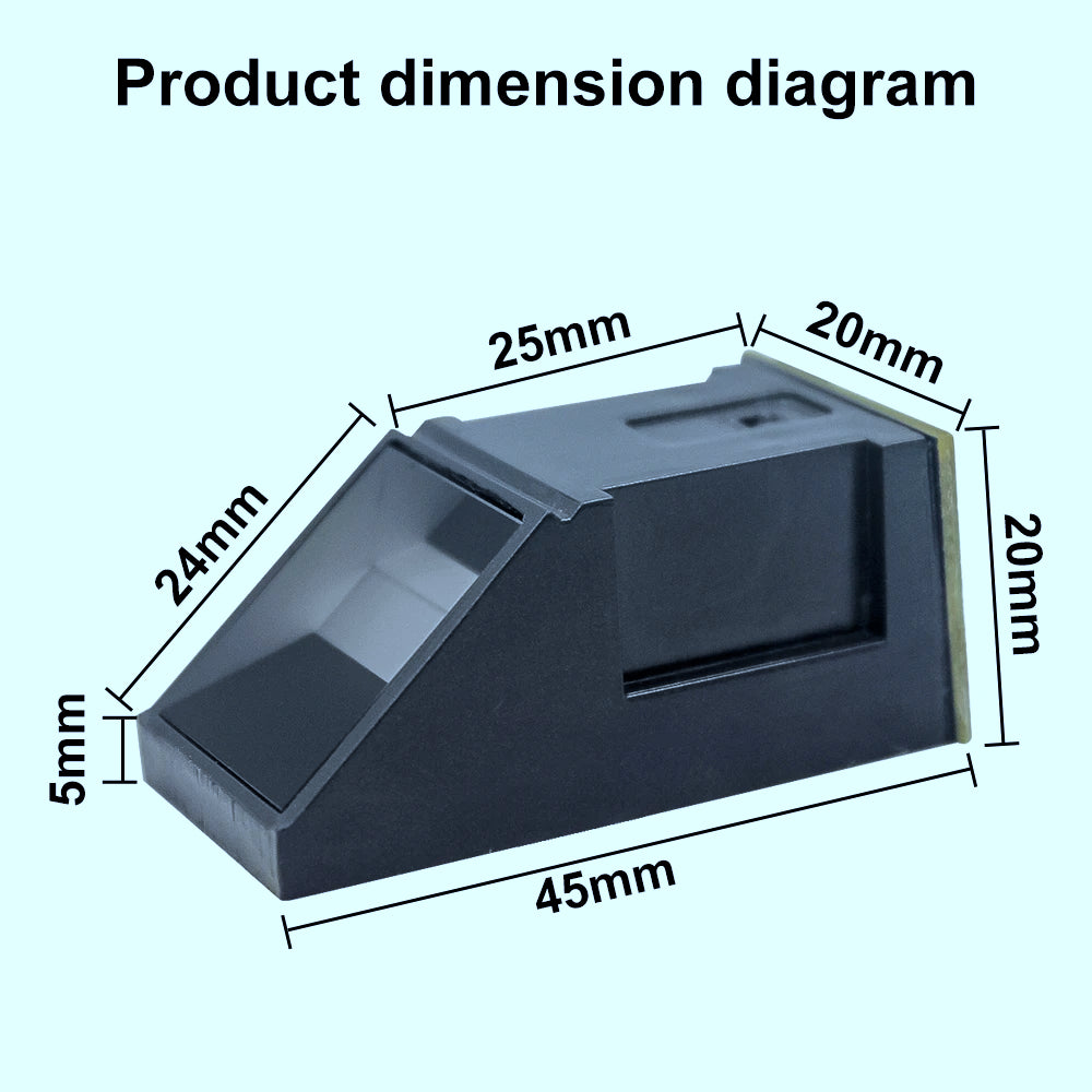 500DPI Fingerprint Capture Sensor Single Chip Fingerprint Processor Optics Fingerprint Module Verify And Identify UART USB SPI Vue