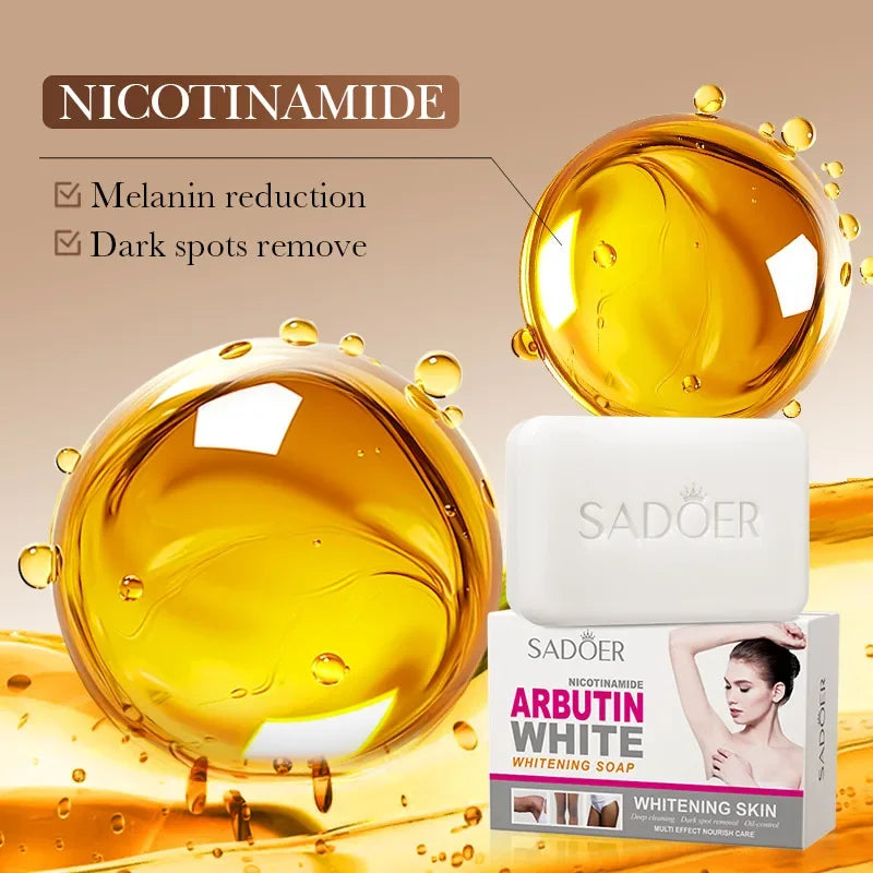 Niacinamide Arbutin Soap Moisturizing and Brightening Deep Cleansing Body Wash Foam Cleanser Handmade Soap Vue