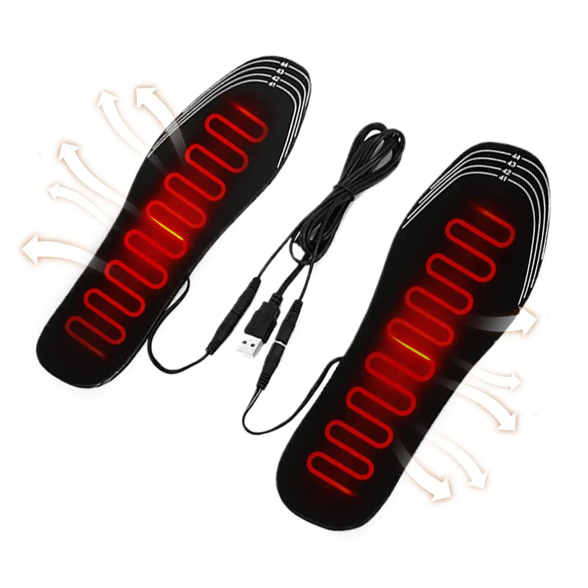 USB Heating Insoles Cuttable Warming Boot Inserts Outdoor Sports Heating Insole for Skiers Snowboarders Hikers Fishermen Skiing Vue