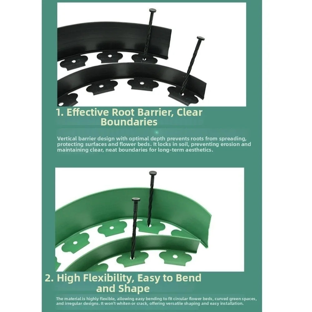 Heavy Duty Garden Barrier Easy Install 10M Landscape Edging Kit 4/8/12/15cm Durable Lawn Edging Tape Lawn Greening Vue