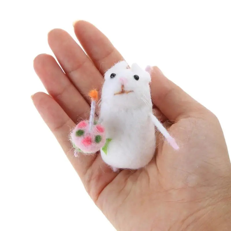 Handmade Needle Felt Mouse Ornament – Halloween & Christmas Holiday Felt Ornament Vue