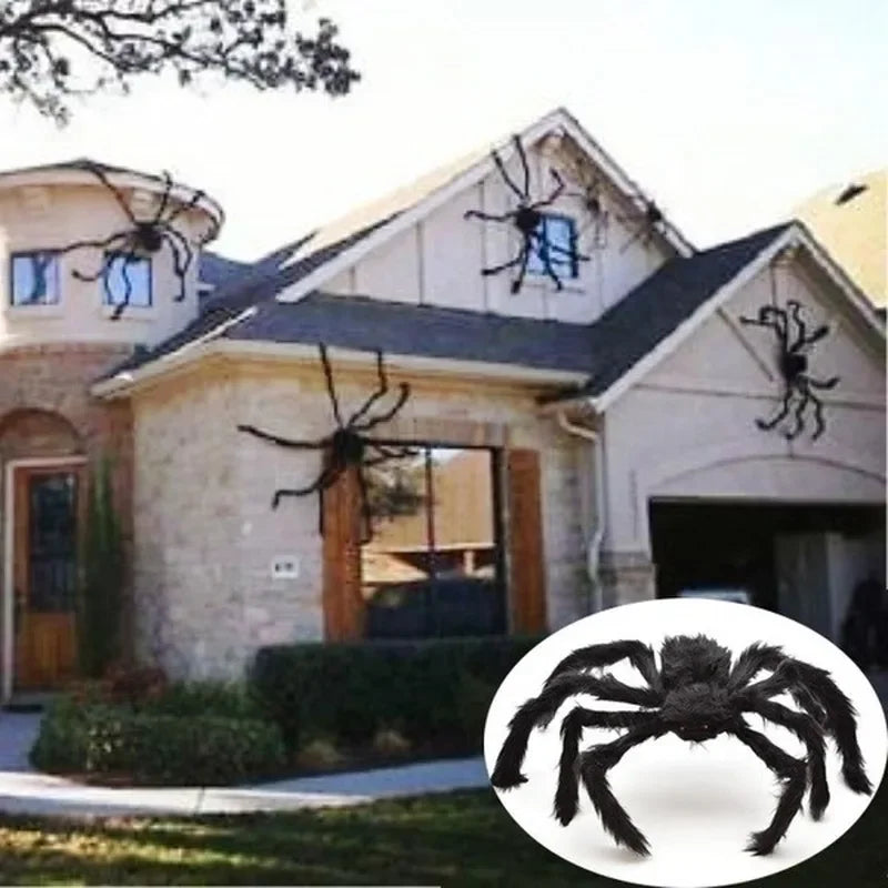30cm/50cm/75cm/90cm/125cm/150cm/200cm Black Scary Spider Halloween Decor Haunted House Prop Indoor Outdoor Giant Decor Ornament Vue