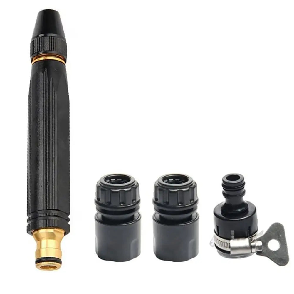 Adjustable Quick Car Wash Cleaning Flushing Tool Spray Gun High-Pressure Water Pipe Spray Hose Metal Nozzle For Garden Lawn Wash Vue set