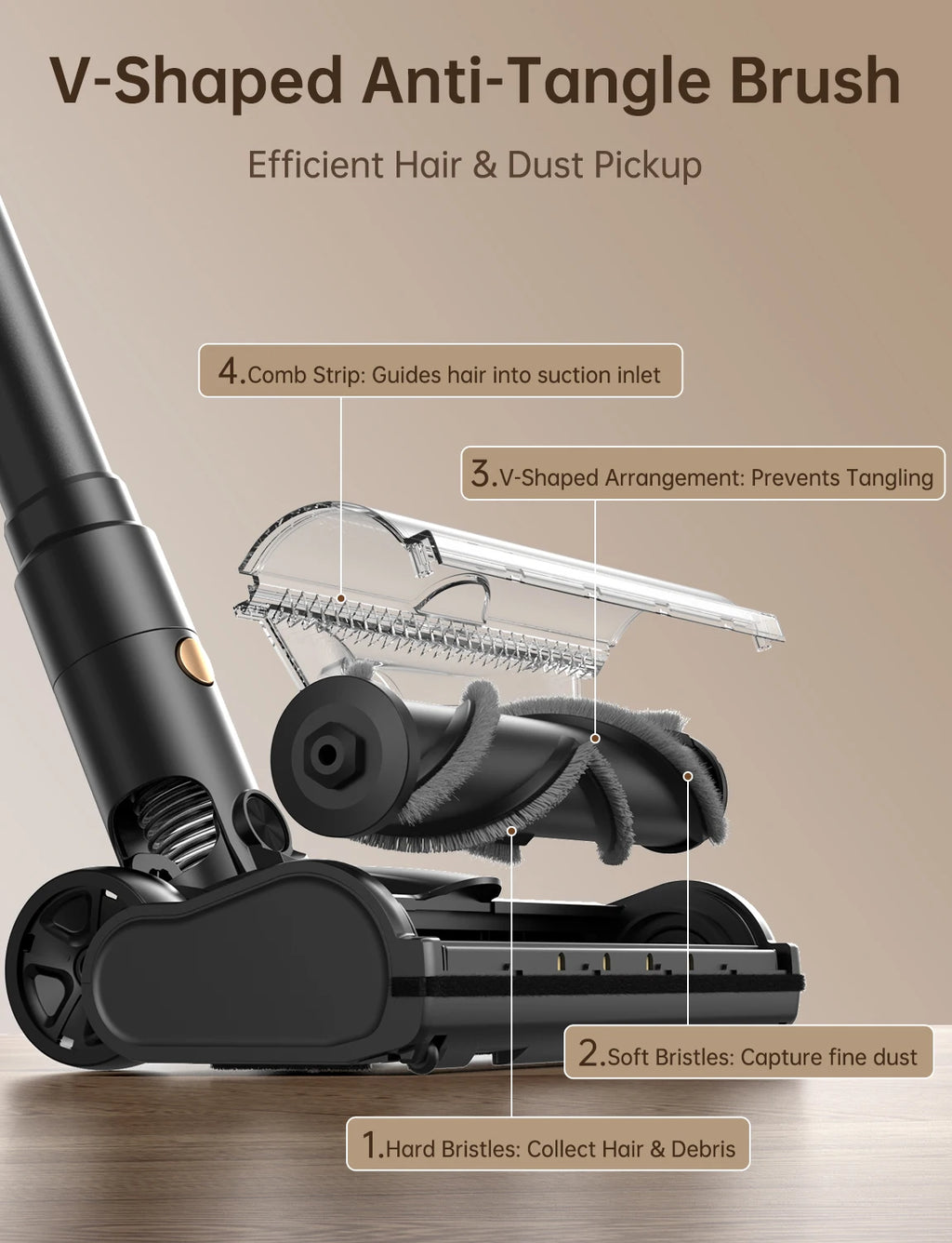 60kPa 600W Cordless Stick Vacuum | 60-Min Runtime, HEPA Filter Cordless Stick Vacuum Vue