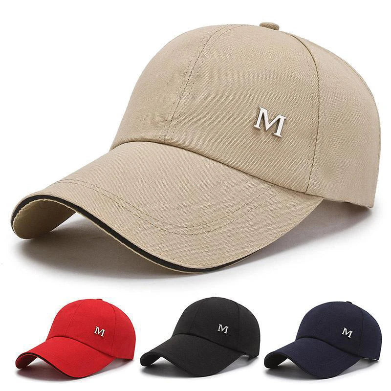Men Women Baseball Cap Summer Cotton Hat Snapback Hip-Hop Cap Adult Sport Sun Hat Casual Long Brim Sunscreen Golf Cap Vue