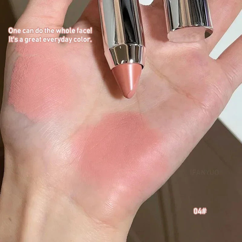 Pink Blush Pencil Facial Cheek Expanding & Shrinking Color Rouge Shadow Pen Cream Blush Sweet Cool Girl Style Korea Makeup Stick Vue