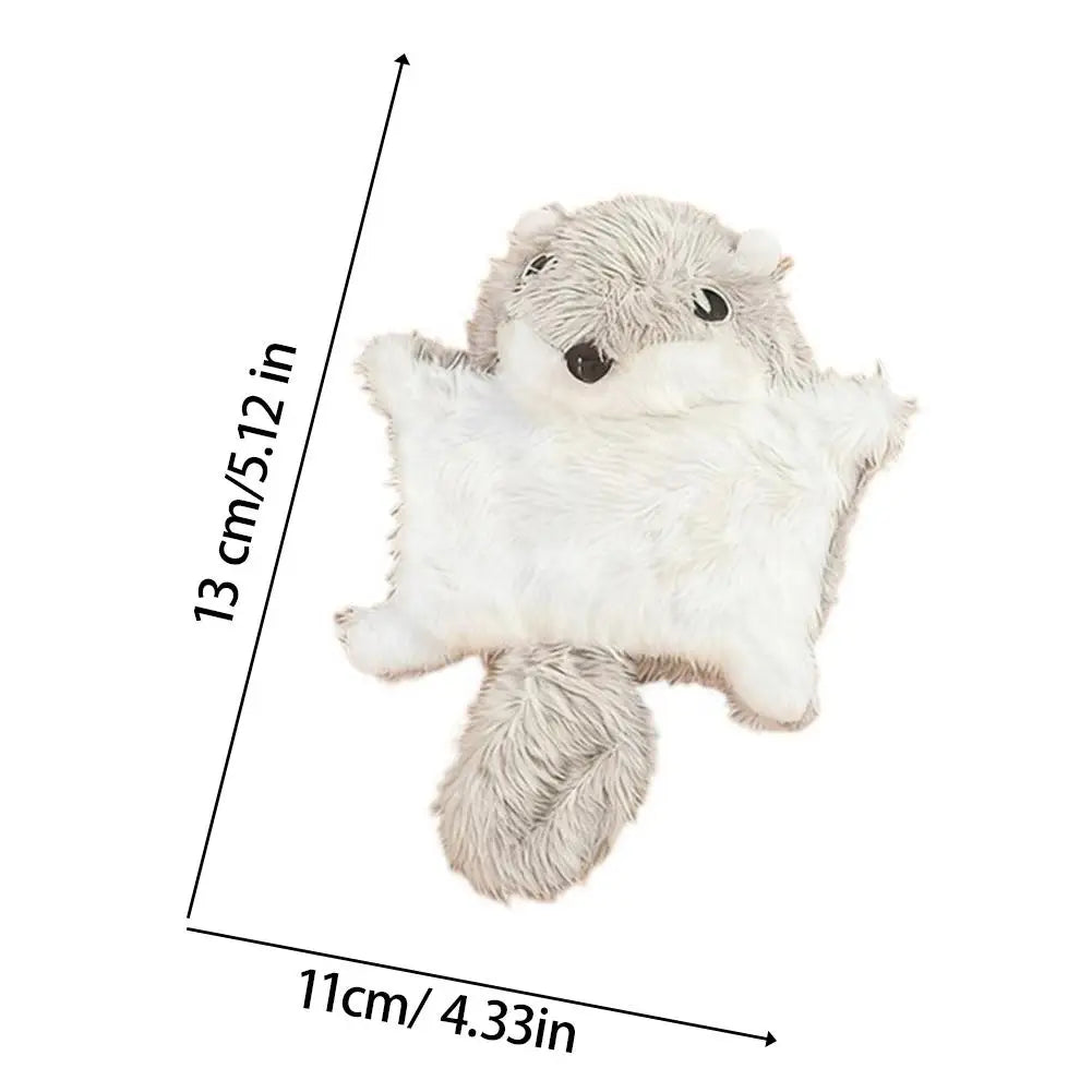 Cute Flying Squirrel Cat Toy Interactive Squeaking Plush Kitten Toys Moving Sound Pet Supplies for Cats Playing Training Vue