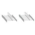 ABKW-Pant Hangers,Skirt Hangers With Clips Space Saving,Adjustable Clips Hangers Clothes Hangers For Pants 20 Pack Vue Silver 10 Pack